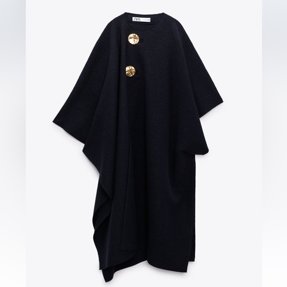 Zara Jackets & Coats Zara Buttoned Cape Limited Edition Poshmark